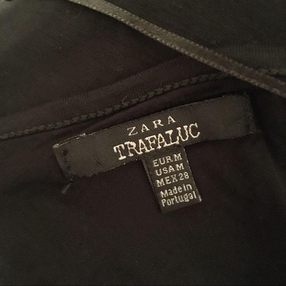 Zara Black Open Shoulder Tee View 4